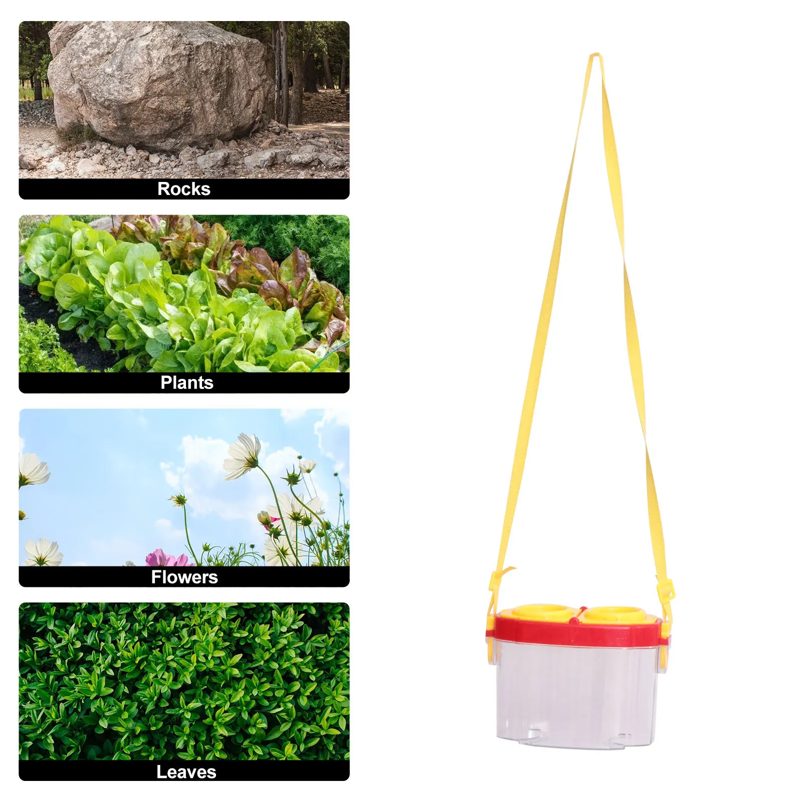 2 قطعة صناديق مراقبة الحشرات عدسة مكبرة إدراج الاستكشاف في الهواء الطلق حاوية المجمع البيولوجي لتعلم الأطفال