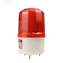 Outdoor Waterproof 12V 24V 110V 220V Four Color Rotating Flashing Light Security Alarm Strobe Signal Warning LED Lamp with Sound