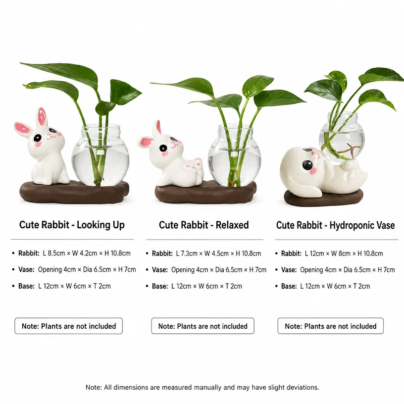 Cartoon Panda Green Rose Hydroponic Vase Glassware for Flower Cultivation, Flower Arrangement, Flower Pot, Desktop Ornament