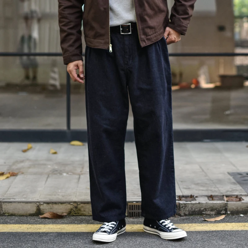 

Loose Fit Vintage Cotton Men's Casual Jeans Summer Denim Workwear Trousers Breathable High Waist Zipper ket Daily Wear