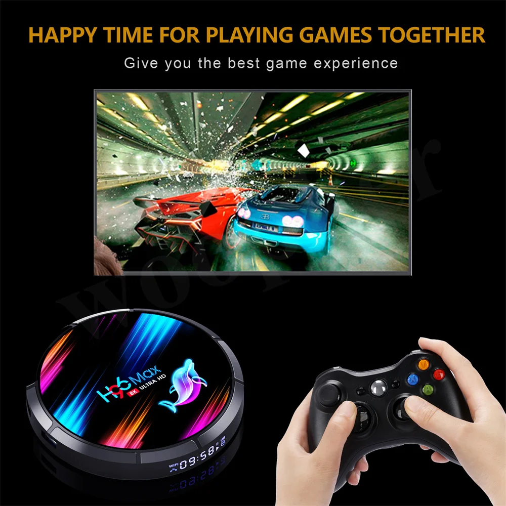 H96 MAX X3 Смарт ТВ бокс Amlogic S905X3 Android 9.0 8K 4 ГБ RAM 128 ГБ ROM Двойной Wi-Fi Медиаплеер Google Player Youtube Телевизионная приставка