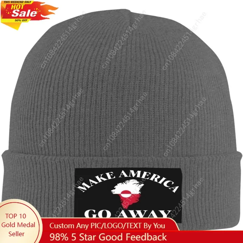 

Make America Go Away Knit Hats Greenland not for Sale Beanie Cap Warm Ski Winter Knitted Hat