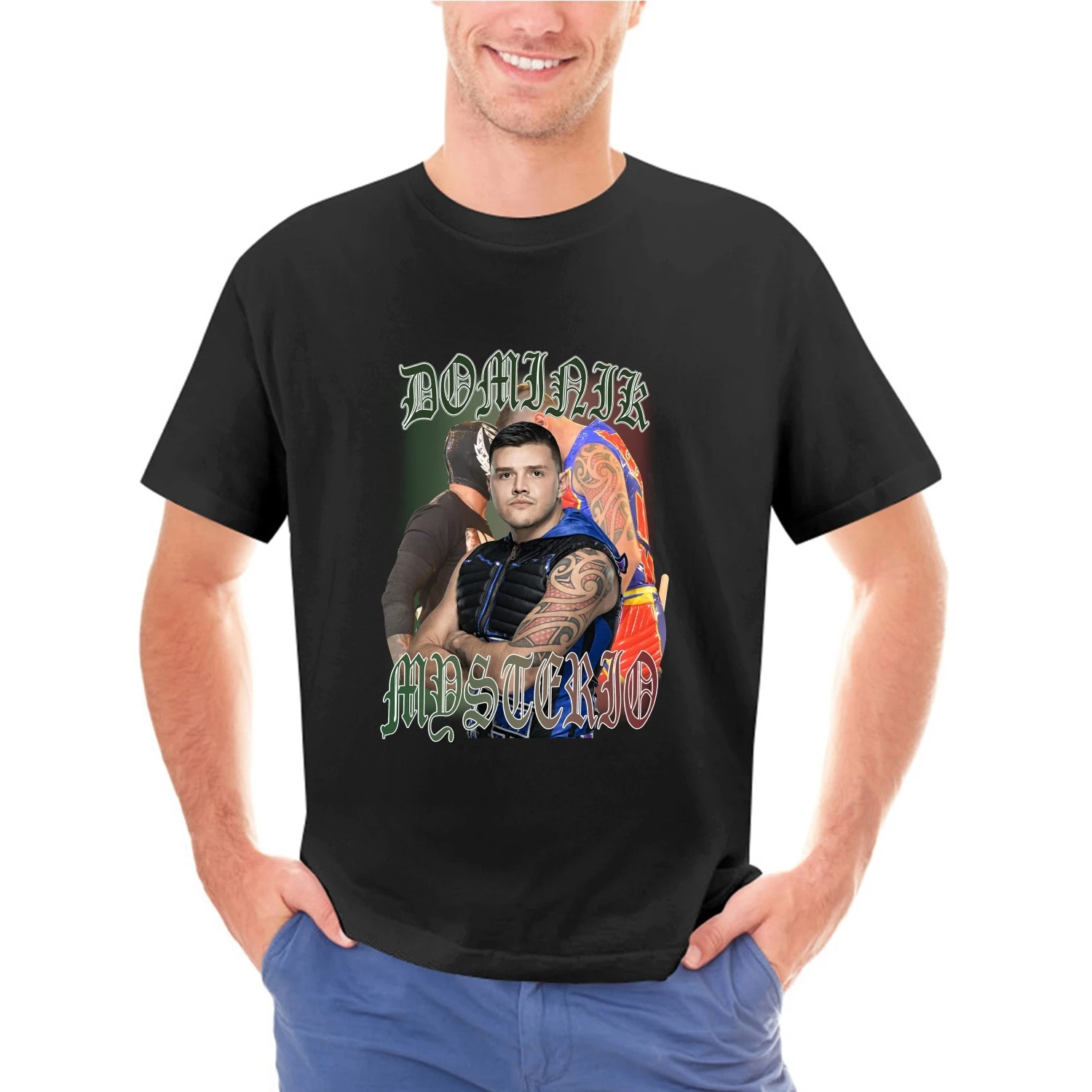 Dominik mysterio Shirt Wrestling tee Superstars Royal rumble Wall of fame tshirt mexican tag team retro vintage