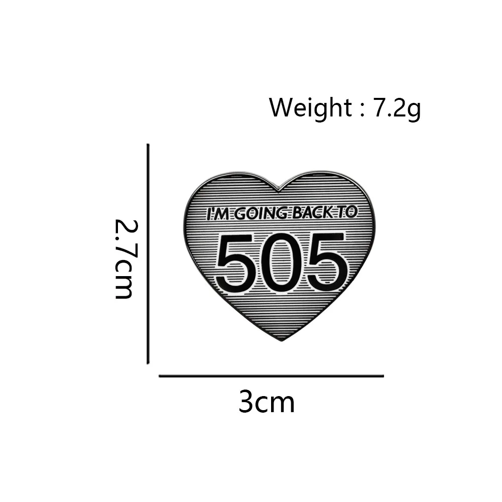 Arctic Monkeys 505 Brooch Im Going Back to 505 Metal Lapel Pin Indie Rock Band Lyrics Badge Song Fan Jewelry Gift