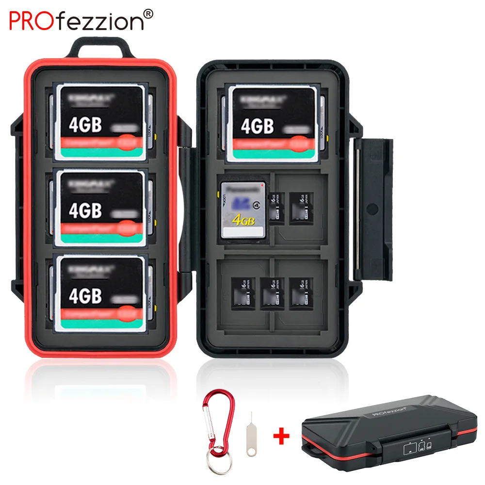 PROfezzion 36 Memory Slots Card Storage SD/Micro SD/TF/CF Card Case Water-resistant Camera Memory Card Holder Wallet