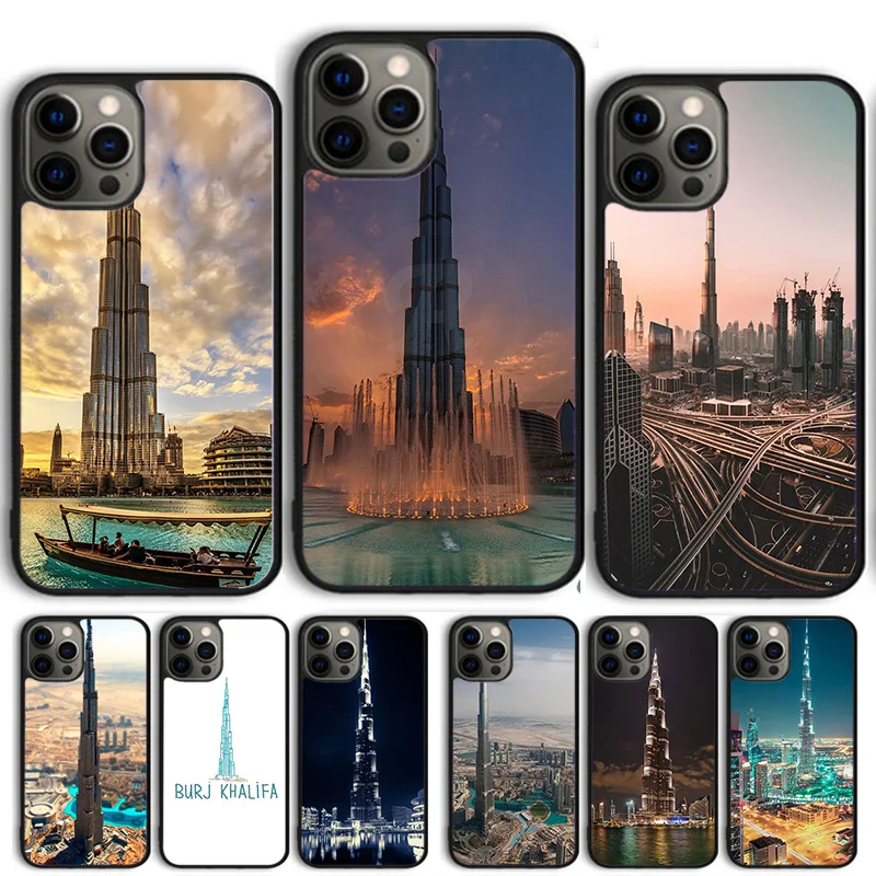 Burj Khalifa Tower building Dubai Phone Case Cover For iPhone 15 16 14 13 12 Pro Max mini 11 Pro Max XS XR Plus Coque