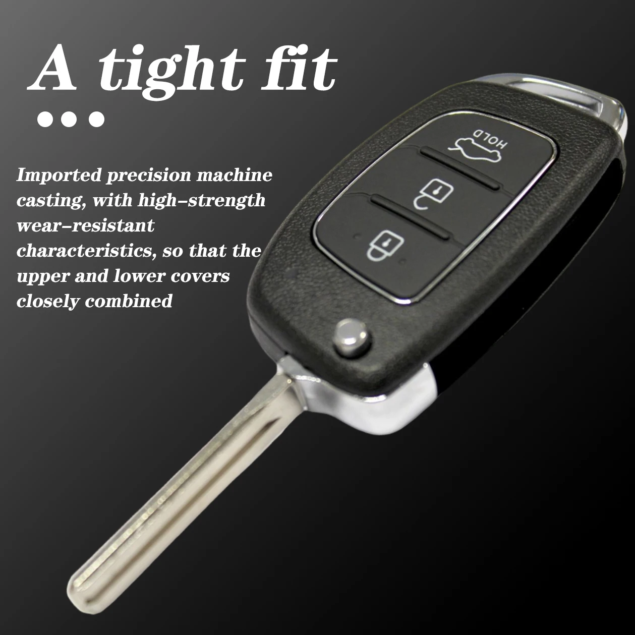 Folding Car Key Fob Shell Case Flip Remote Key Housing Cover 3 Buttons Replacement For Hyundai I10 I20 I40 IX35 Tucson