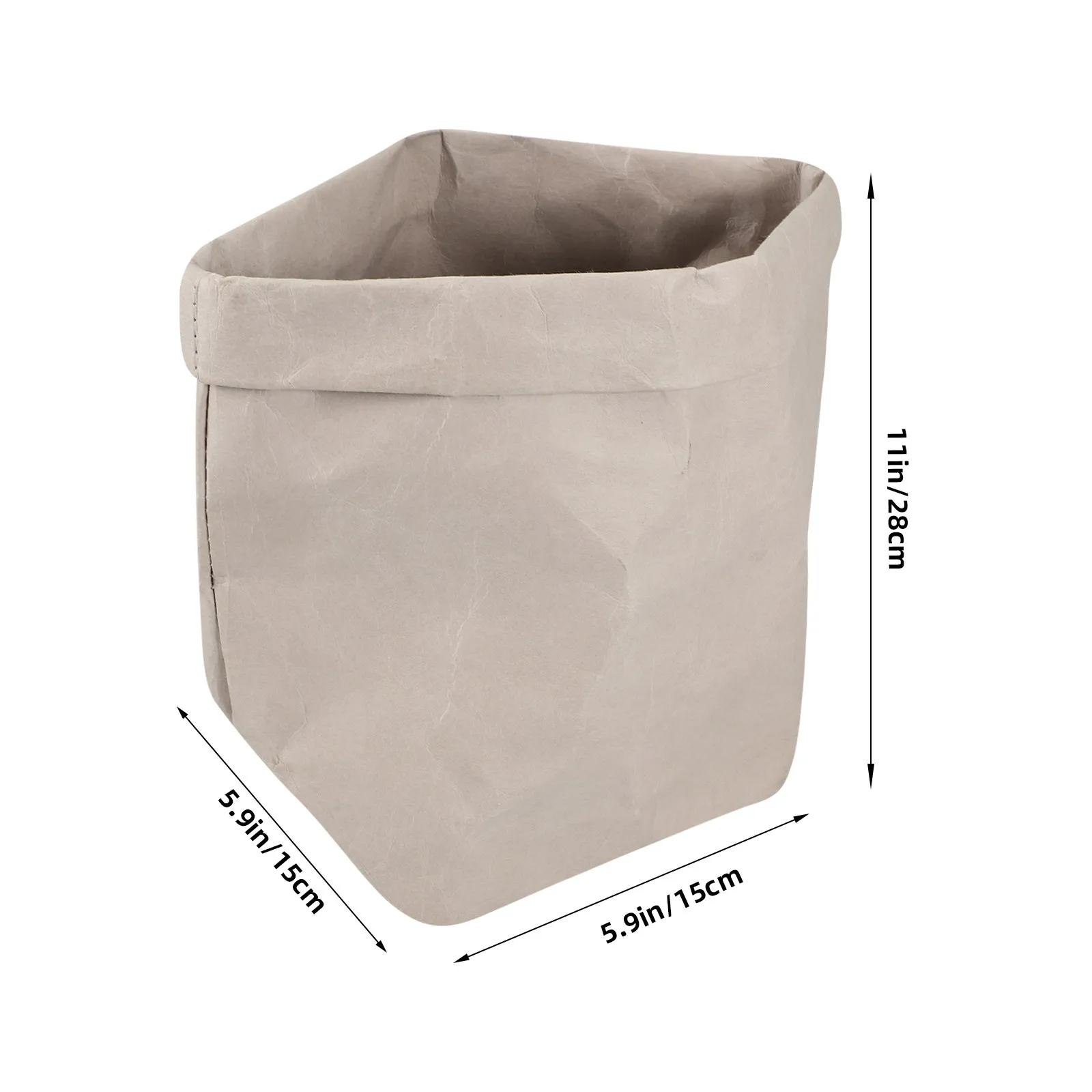 1Pcs Kraft Paper Flower Bucket Biodegradable Storage Pouch for Flowers Plants Seedlings Garden Home Decor Desktop Office
