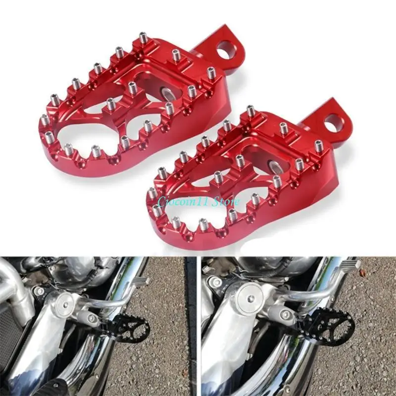 

Y1UB 2Pcs Adjustable Foot Rests Motorcycle Footpegs Universal Pedals Parts