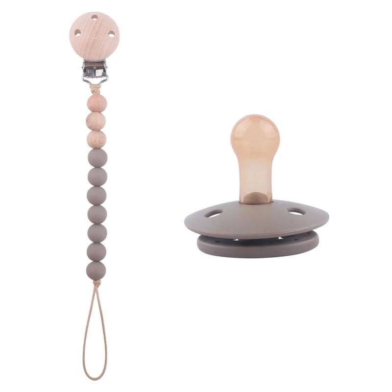 

J15U Baby Nipple with Pacifier Chain Clip Pacifier Nursing Teether BPA Soother