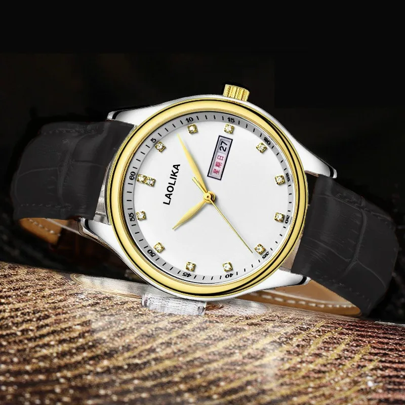 Relojes de lujo de marca superior para Hombre, Reloj de pulsera de cuarzo analógico de Metal Simple, correa de Reloj de cuero, relojes de negocios informales para Hombre, Reloj para Hombre