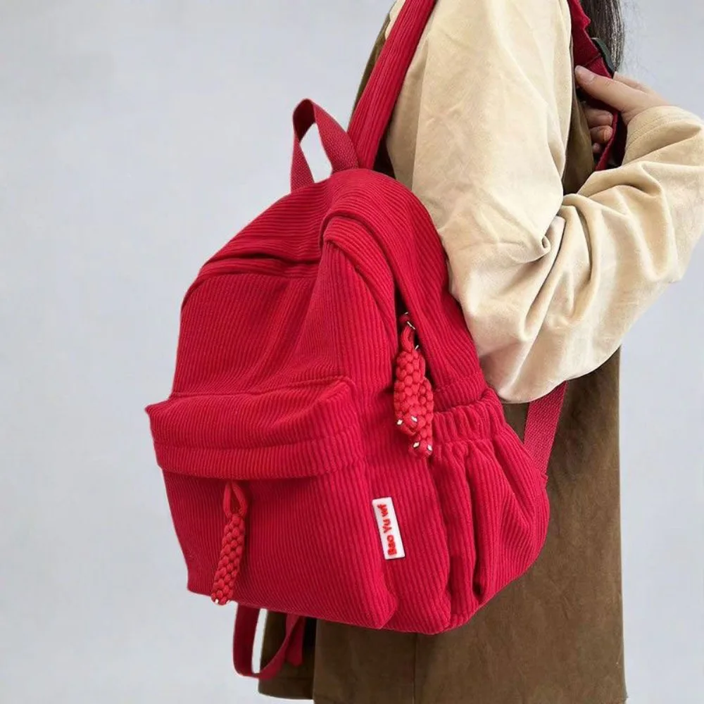 حقيبة ظهر للمراهقين بلون سادة حقيبة ظهر للتنقل حقائب مدرسية صغيرة ذات سعة كبيرة حقائب كتب صغيرة للطلاب للنساء #1