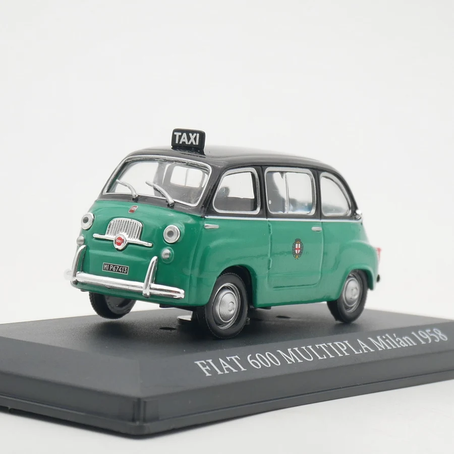 Colección de Vehículos de Juguete Ixo 1:43 FIAT 600 MULTIPLA 1958 Taxi de Milán, Modelo de Auto Fundido a Presión
