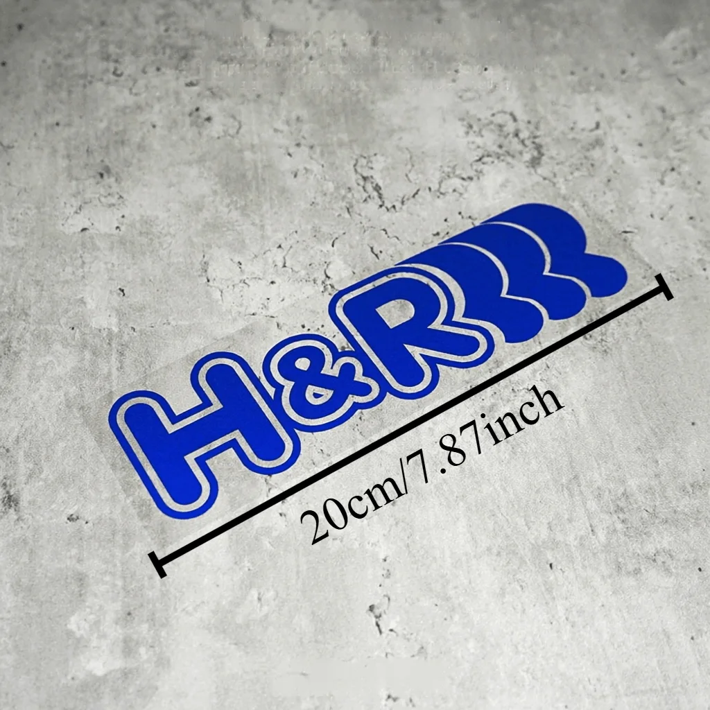 Racing Logo Sticker 1PC H&R Style JDM Vinyl Decal Waterproof UV Resistant Car Window Bumper Motorcycle Helmet Wheel Decor