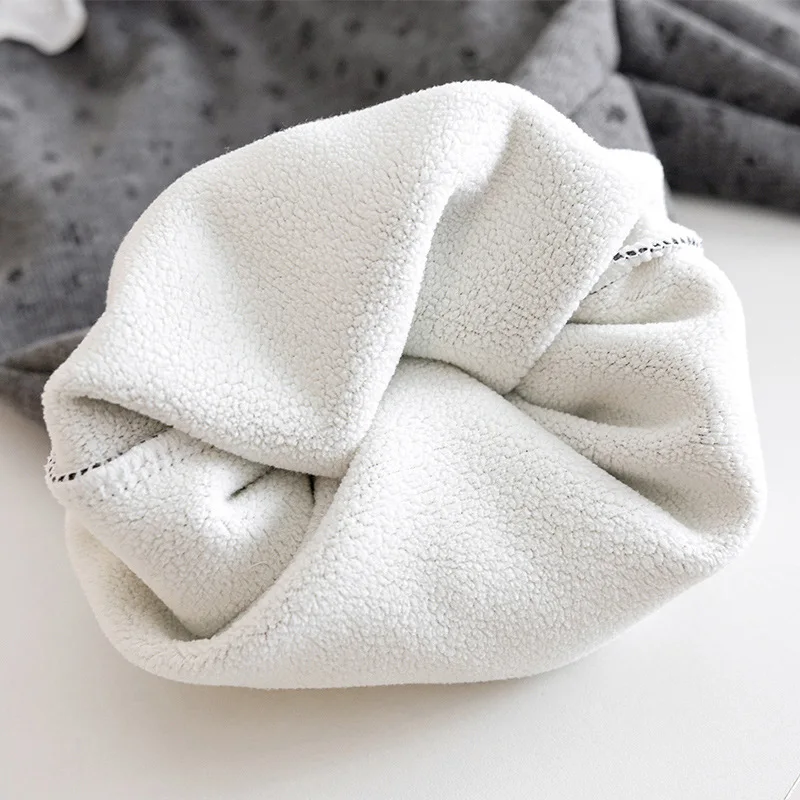 Pantalon de survêtement en polaire pour filles, Version coréenne, Leggings à pois doux, pantalons en dentelle épaisse pour bébé fille, nouvelle collection automne et hiver 2025