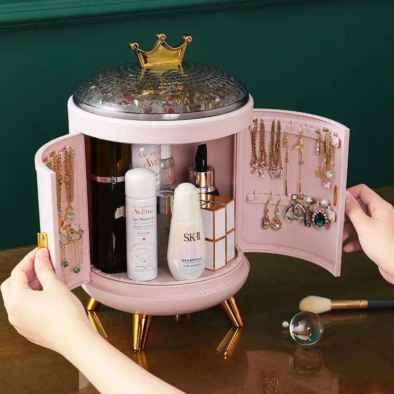 Luxury Makeup Organizer Cosmetic Storage Box Large Capacity Desktop Skincare Headdress Jewel Storage Drawer Make Up Container