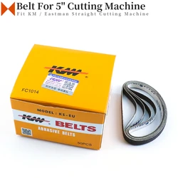 50PCS KS-EU Abrasive Belts Fit KM  / Eastman / DAYANG 5 inch Straight Cutting Machine Sharpening Band Medium Grit 100