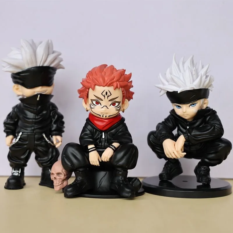 Anime Jujutsu Kaisen Figure GK Satoru Gojo Ryomen Sukuna Q Version Action Figurine Cartoon Statue PVC Collection Desktop Toys