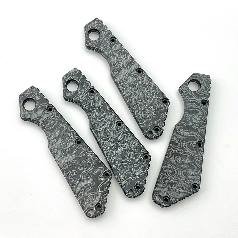 Damascus Pattern Micarta Material CNC Knife Handle Patch Scale For Genuine Strider SMF Old Knives Grip DIY Make Accessory Part
