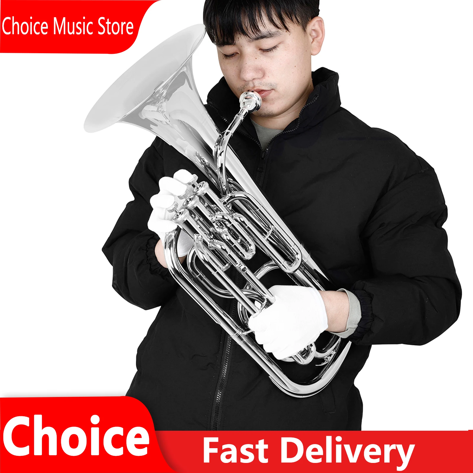 

Тенор-горн SLADE из латуни, 3-тональный, для начинающих, для практики и оркестровых выступлений, с комплектующими.