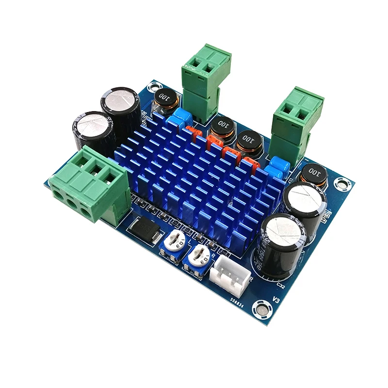 XH-M572 TPA3116D2 2X120W chasis enchufable dedicado 5V - 24V - 28V salida placa amplificadora HIFI digital de alta potencia