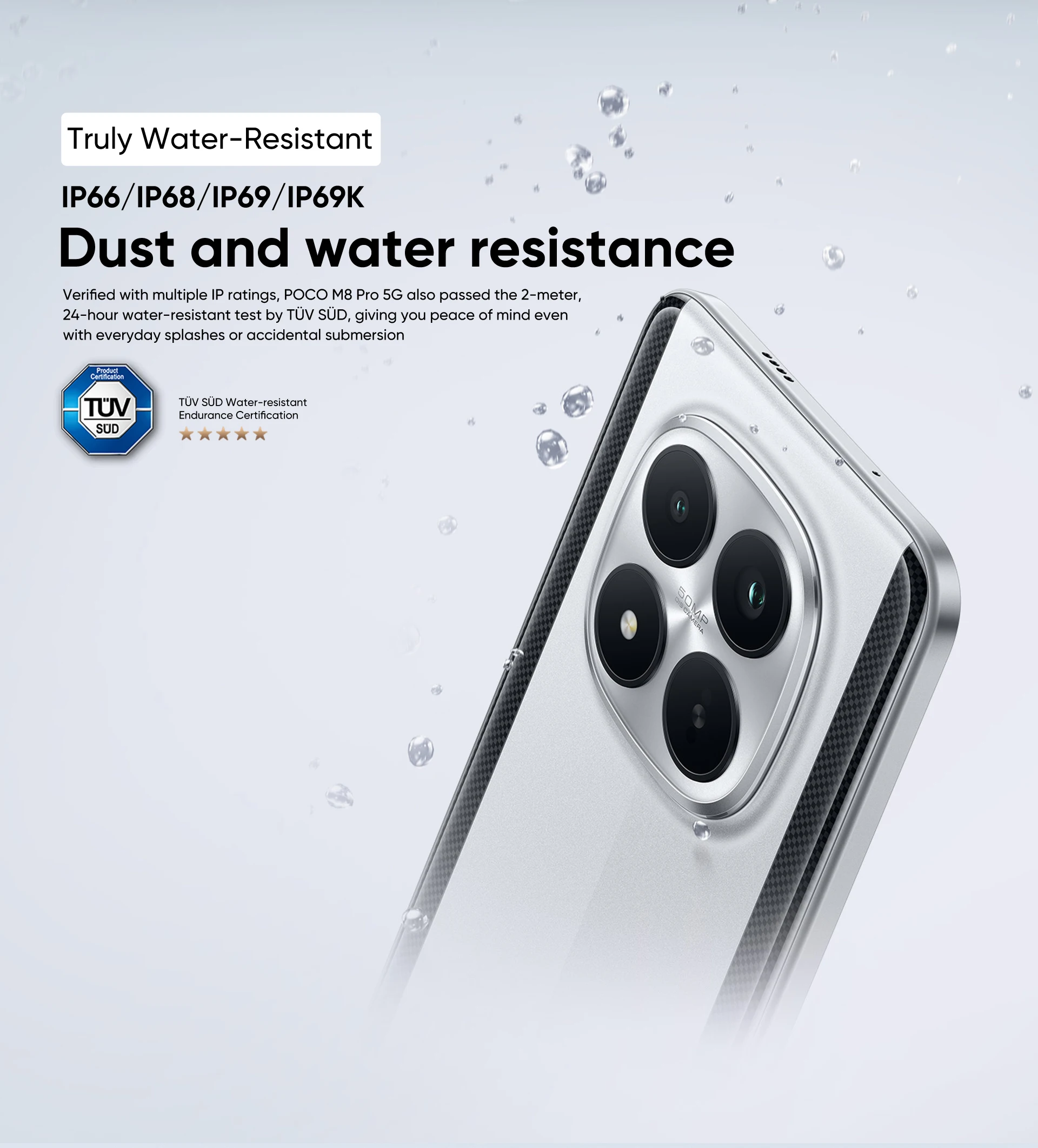 【Ship From AU】POCO M8 Pro 5G Global Version Snapdragon® 7S Gen 4 Massive 6500mAh Battery 6.83 "Crystal Res 1.5K AMOLED Display