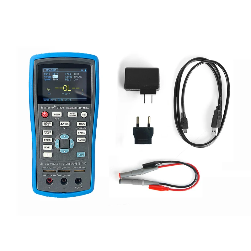 East Tester Handheld LCR Meter 100Hz~100KHz Accuracy 0.20% Capacitance Tester Digital Portable LCR Meter Digital Bridge Tester