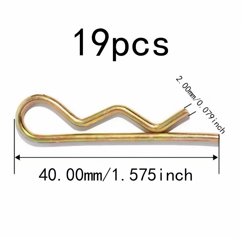 Secure Locking Hold Locking Pin Fasteners 19 pcs 2*40mm M2 M2*40mm, perfect for Industrial Maintenance