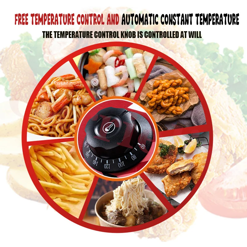 3000W Commercial Electric Deep Fryer 12L French Fries Frying Machine Fast-Heating Electric Chicken Fried