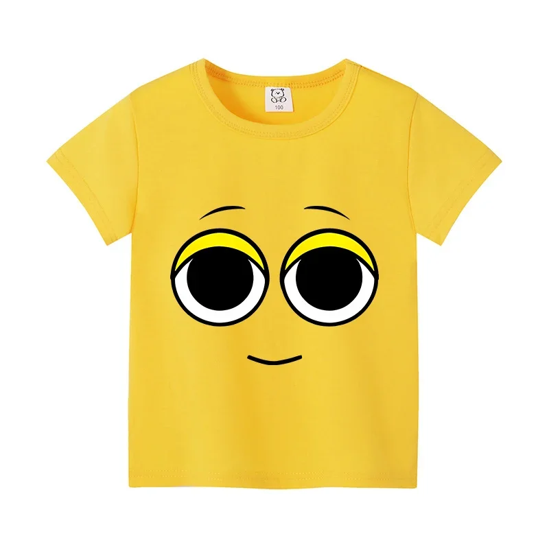 Sprunki Print Baby Cotton T Shirt Clothes Cartoon Anime Boy Clothes Girl Tee Shirt Clothes Anime Kawaii Summer Tees Top Clothing