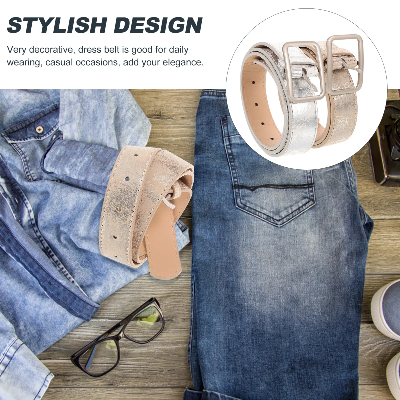 2 pièces femmes ceinture paillettes taille ceintures décoratives jean robe accessoires décontracté mode élégance femmes ceinture