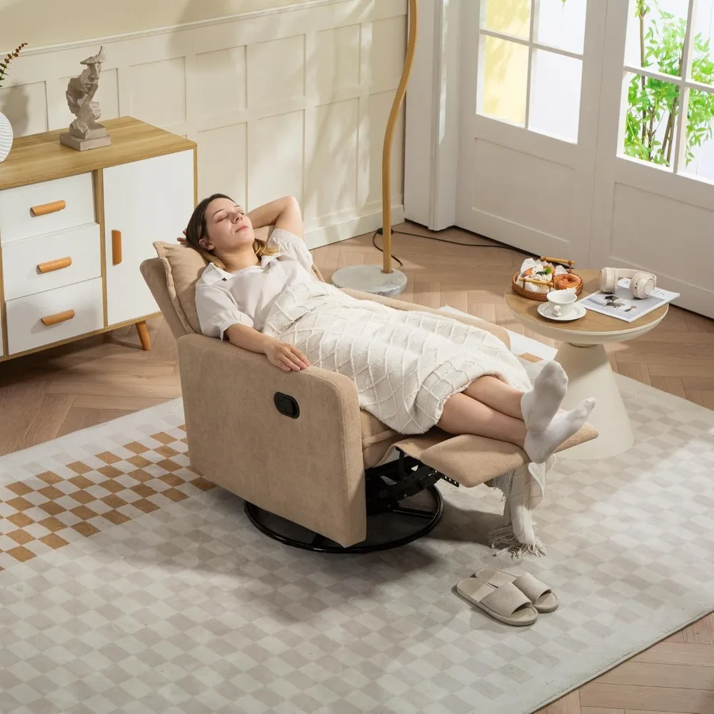 كرسي هزاز دوار عالي الظهر للحضانة مع مساند للذراعين مريحة