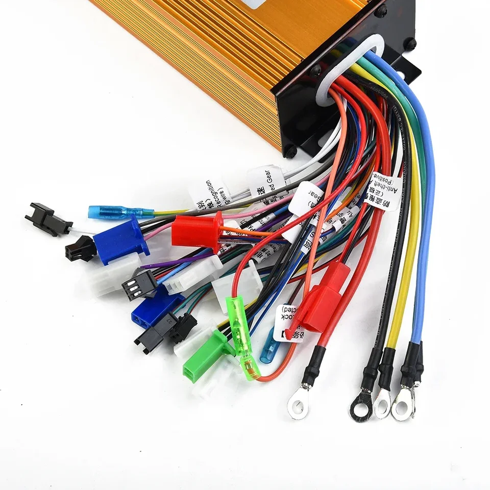 Contrôleur d'onde sinusoïdale pour vélo électrique 48V 72V 80A, avec fonction de lumière, contrôleur sans balais et écran couleur LCD pour pièces de Kit de moteur 5000W  18