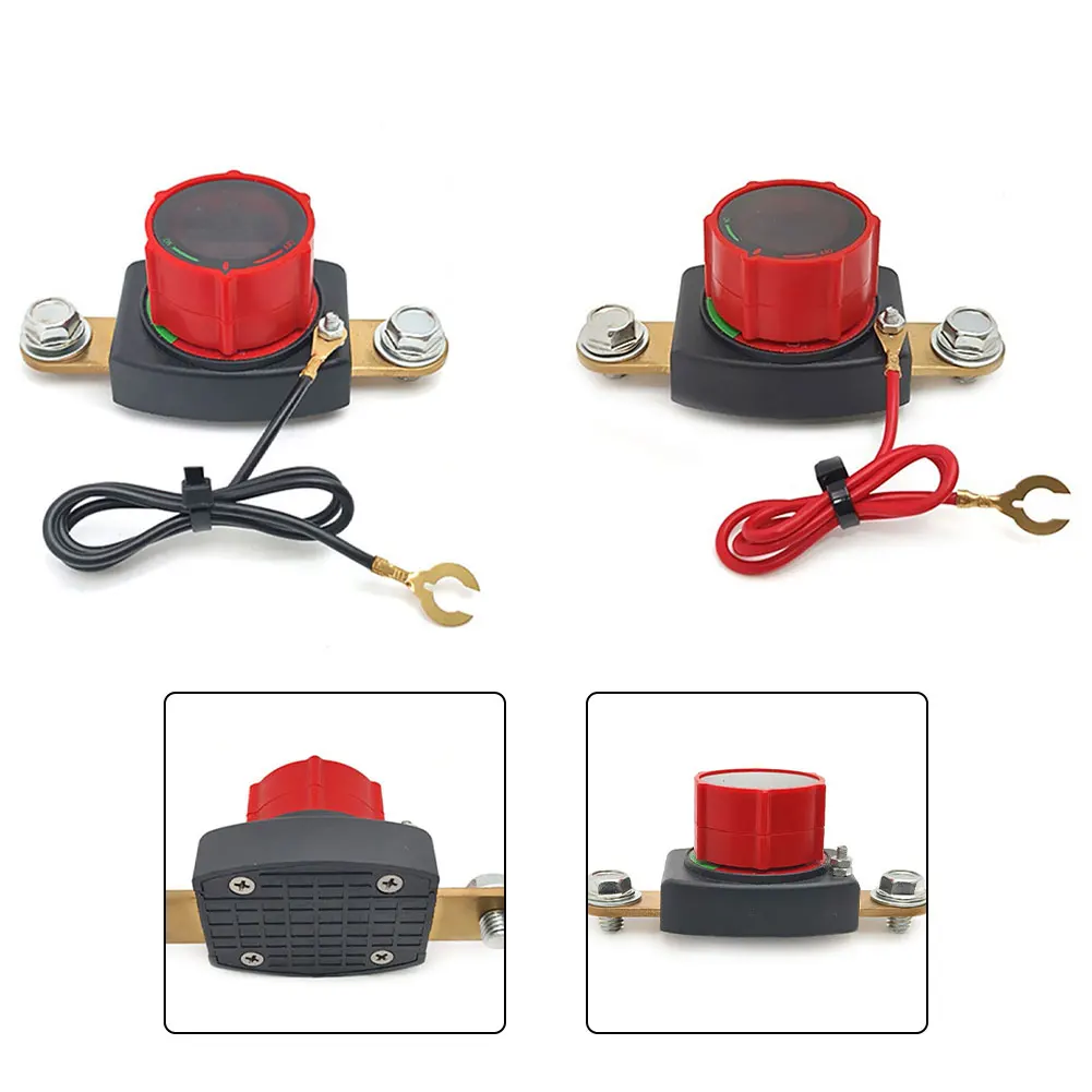 

Battery Disconnect Switch for Cars Boats RV Trucks UTVs with Digital Voltmeter LED Screen Main Circuit Breaker Isolator