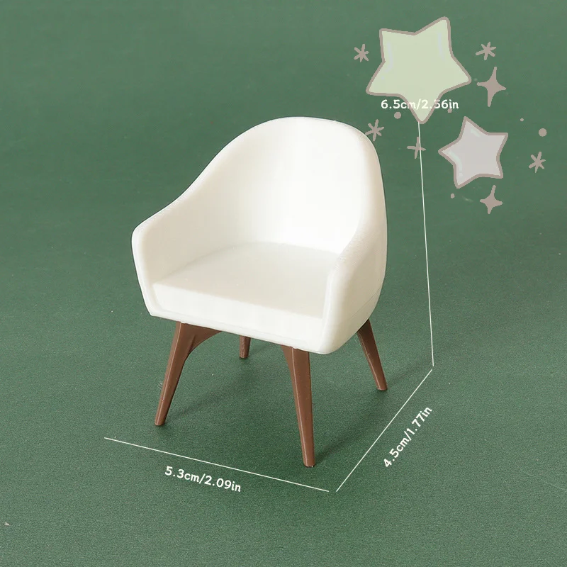 1Pcs 1:12 Scale Dollhouse Miniature Living Room Armchair Single Chair Model Furniture For Dolls House Micro Diorama Scene Props - Image 6