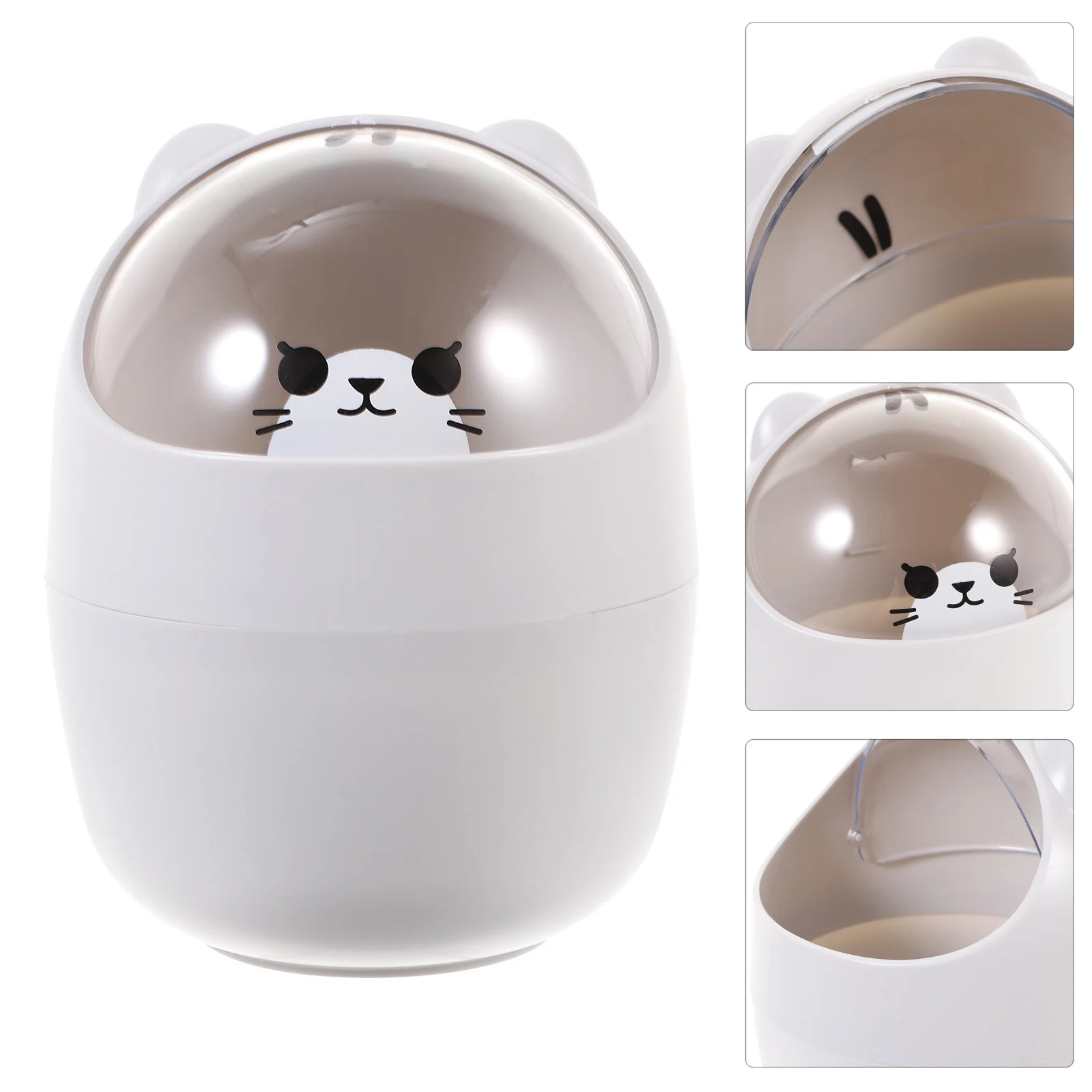 Waste Basket for Office Garbage Can Litter Boxes Lovely Animal Trash Collector Mini