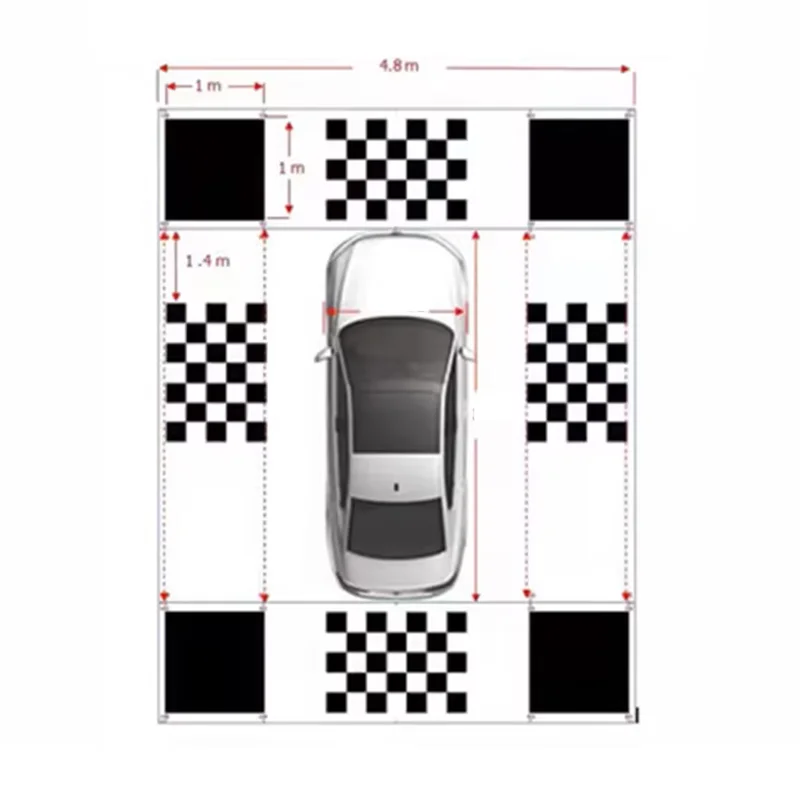 Automatic completion Calibration cloth for Car 360 ° panoramic image system debugging cloth