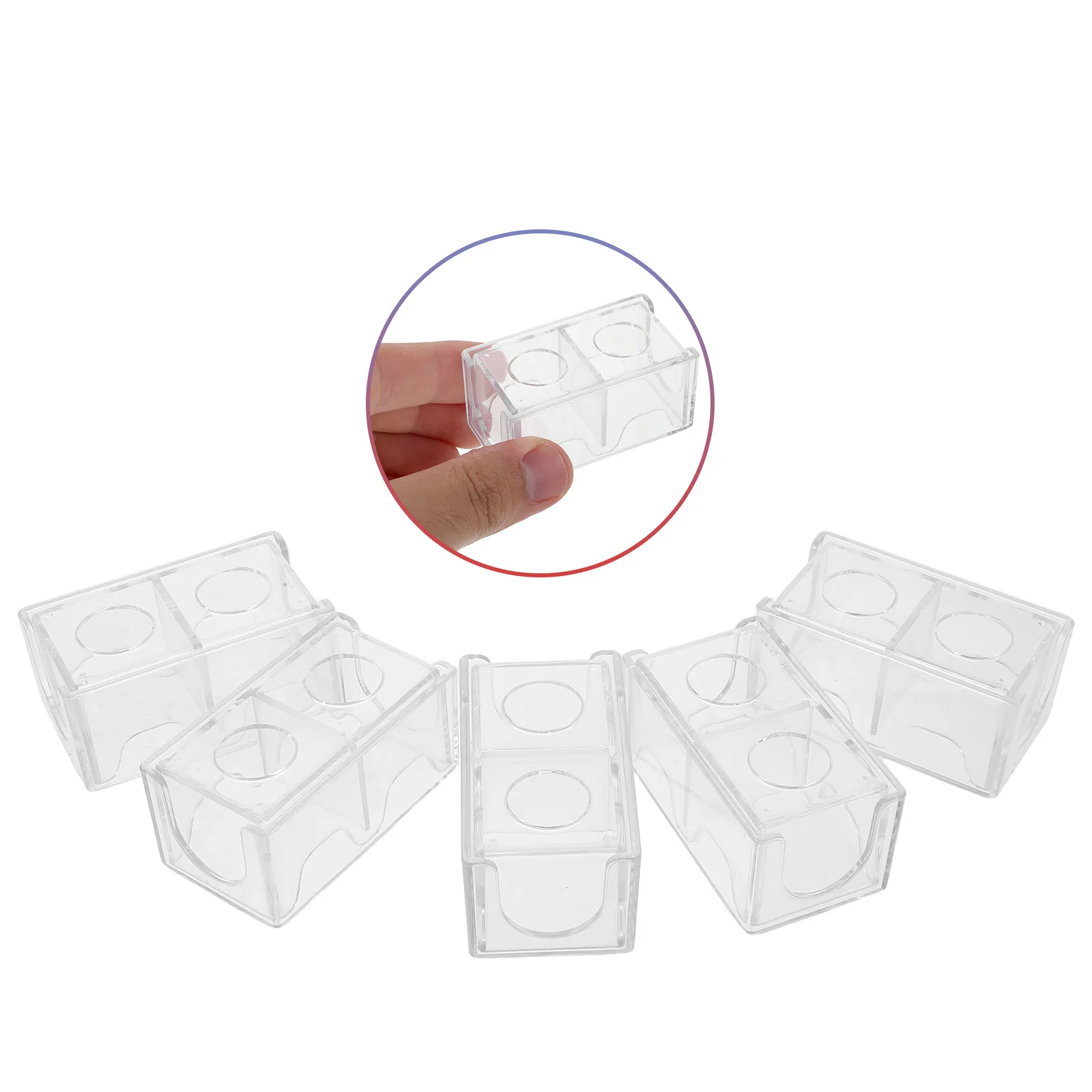 

5 Pcs Billiards Chocolate Powder Box Pool Stick Chalk Case Cue Holder Storage Table Acrylic Snooker Cover Hand