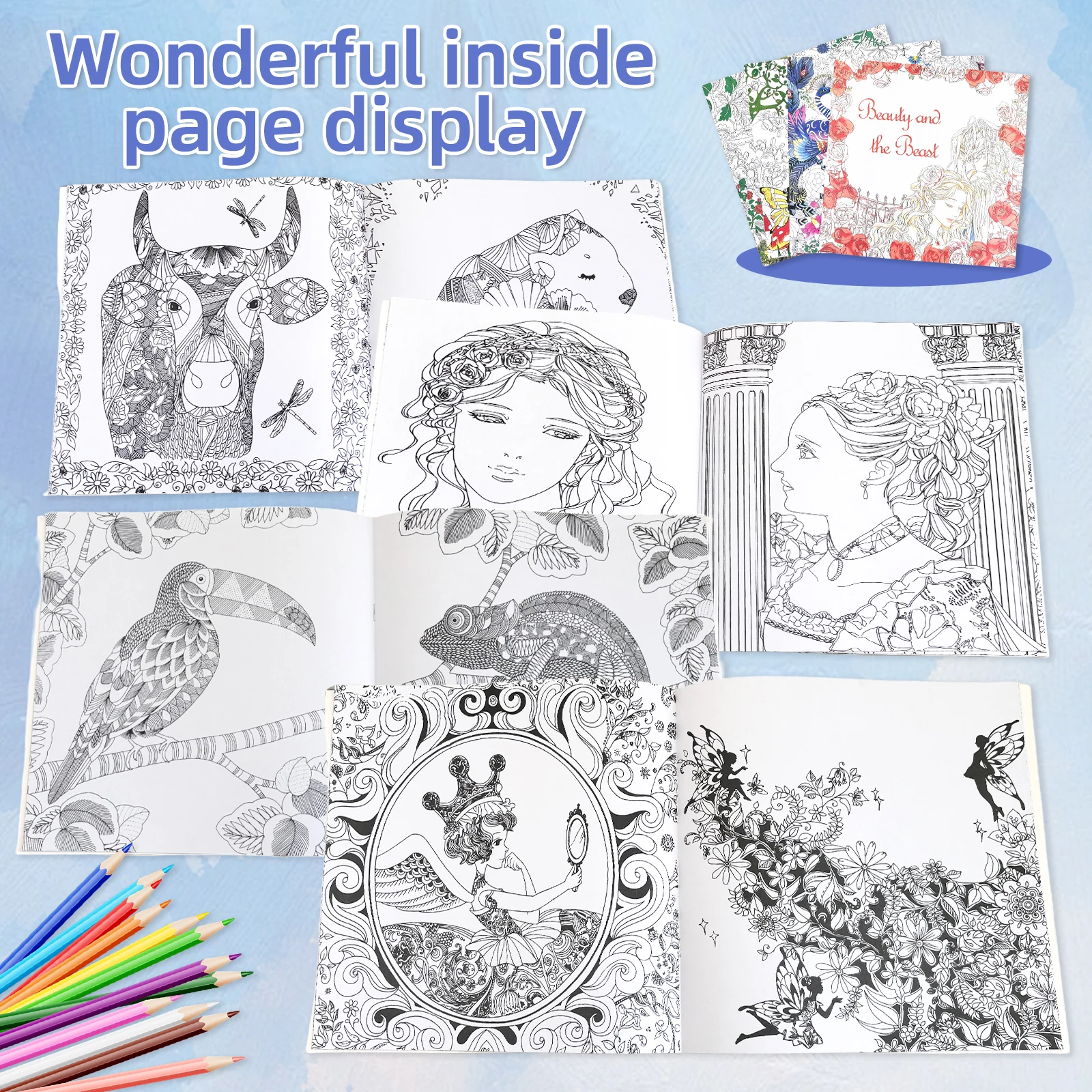 Coloring Book For Children Adult Relieve Stress Kill Time Painting Art Book