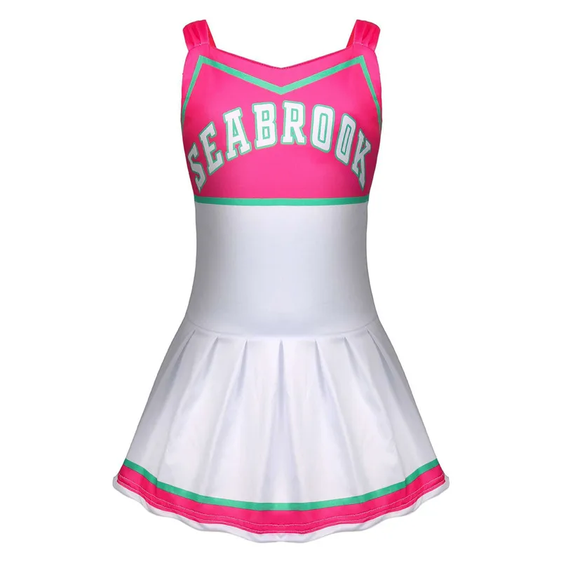 Kids Halloween Costumes for Girls Zombies Addison Cheerleader Cosplay anime Clothes Set Fancy Cheer Camp Outfits Flower Ball