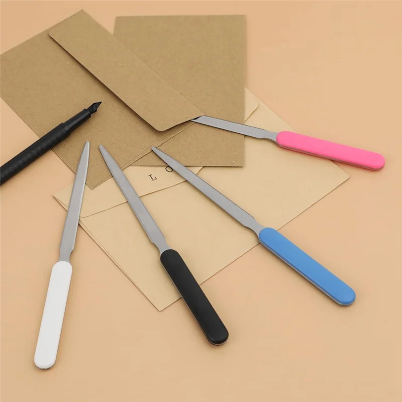 AED5-4 Pieces Letter Opener Knife Stainless Steel Envelope Opener Knife For Opening Envelopes, Parcel, Boxes