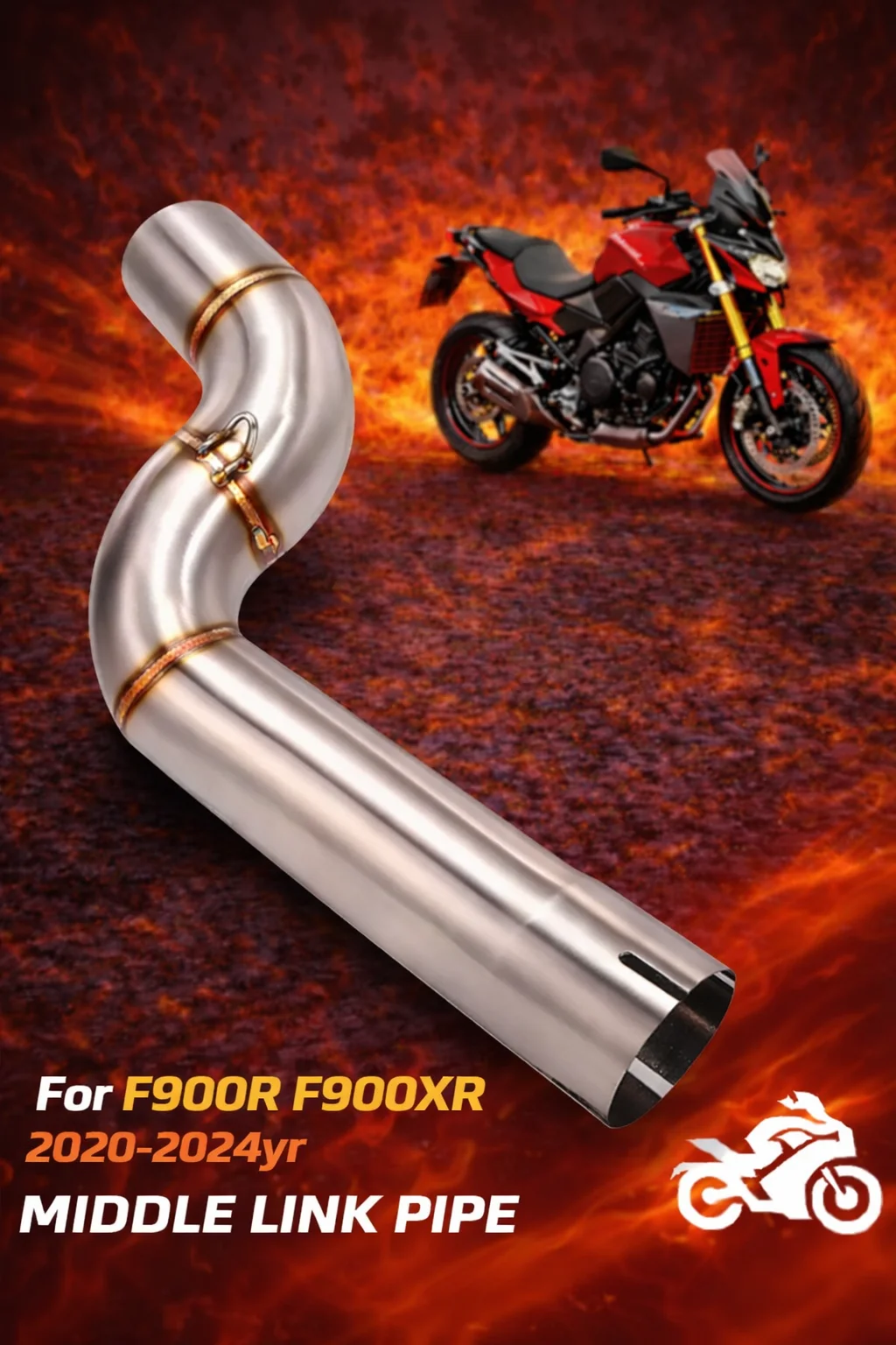 

Выхлопная система для мотоциклов F900R F900XR 2020-2024 гг., глушитель Slip-On, соединительная труба.