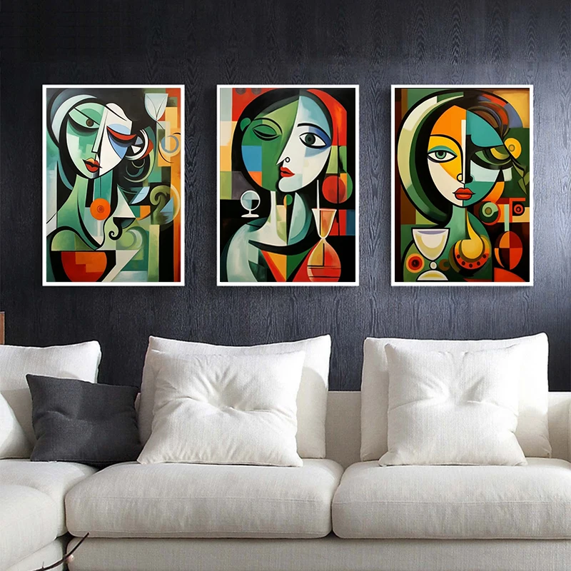 Picasso Famous Canvas Painting Abstract Women Posters and Prints Wall Art Pictures for Living Room Home Decoration