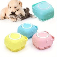 Dog Bath Brush Silicone Pet Shampoo Brush Soap Dog Scrubber Cat Massage Grooming Wash Comb Soft Rubber Puppy Clean Brush