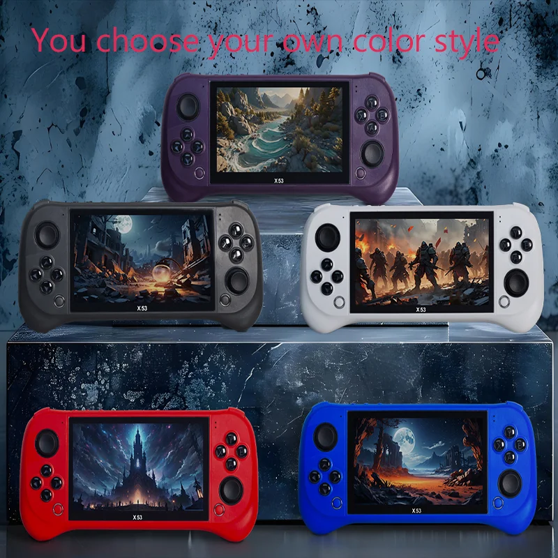 

Children's Game Console X53 Handheld Game Console HD 5.1 Inch Large Screen Retro Music Video Playback Watch TV Read E-books