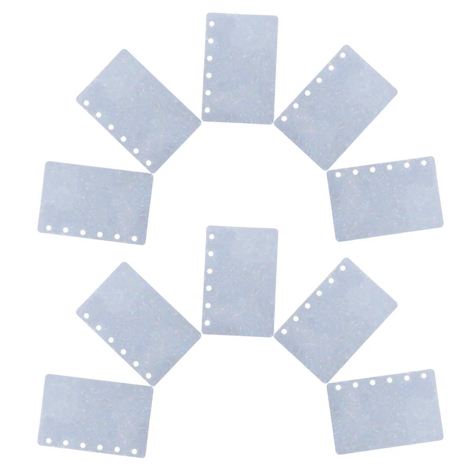 

10Pcs A7 Loose Leaf Dividers PP Index Partition Pad Inserts 6 Ring Binder Organization Planner Accessories for Office School