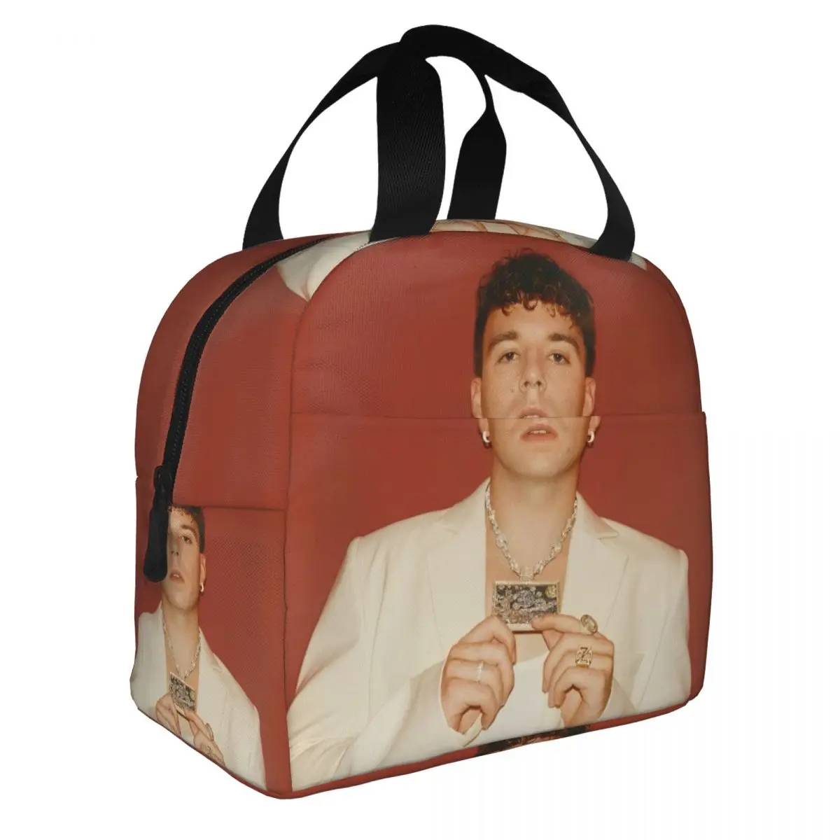 Singer Quevedo Insulated Lunch Bag Thermal Bag Reggaeton Latin Pop Latin Trap High Tote Lunch Box Bento Pouch College Picnic