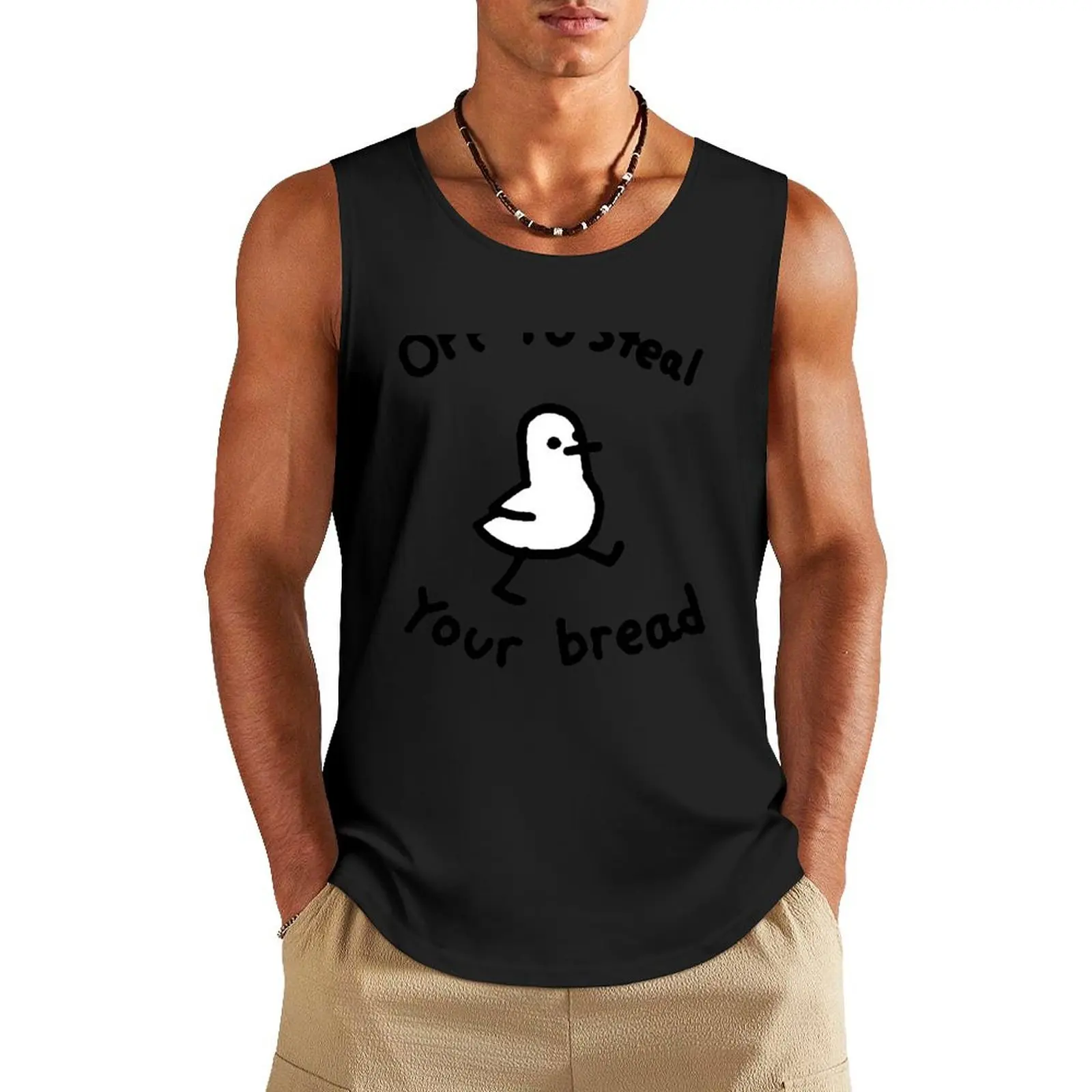 Off to Steal Your Bread Tank Top Working vest Men's t-shirt anime gym