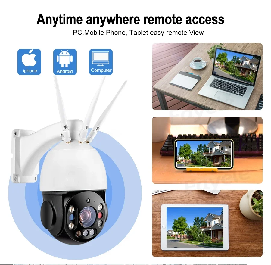 2026Auto Motion Tracking IP Network 20X 30X Optical Zoom PTZ Camera 360 Wireless Security Camera