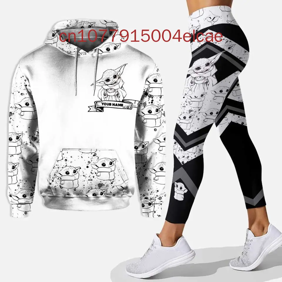 

New Disney Yoda Baby 3D Hoodie Women's Hoodie SuitYoda Baby Yoga Pants Sweatpants Fashion Sports Suit